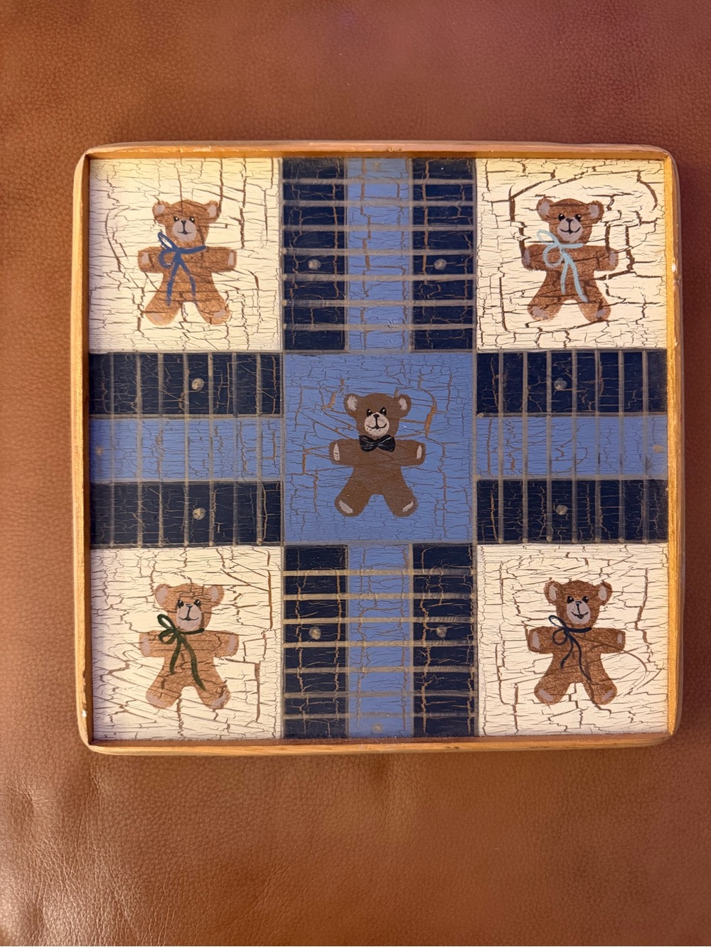 Vintage 1997 Game Style Teddy Bear Tray